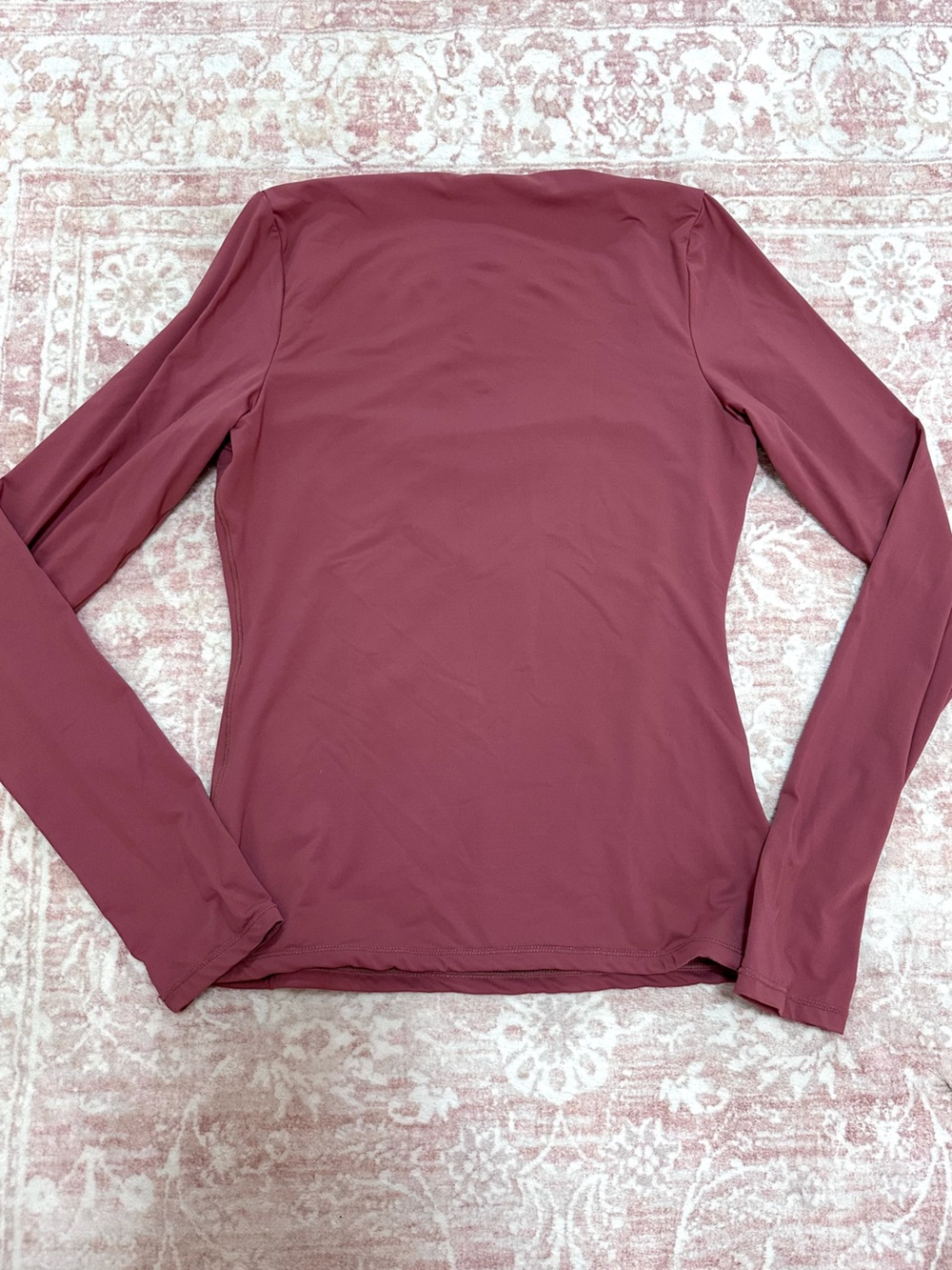 Dusty Rose 🪷 Fitted Square Neck Long Sleeve Top - Picture 10 of 10